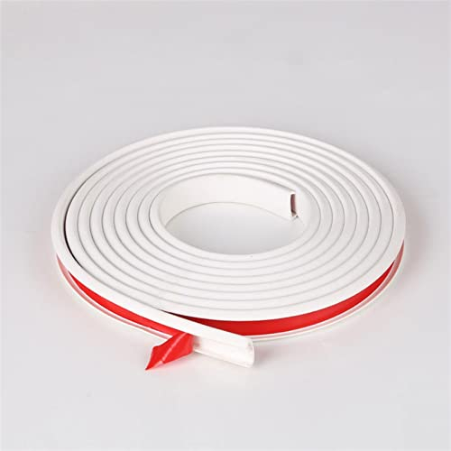 Melairya 6 m U-Profil-Kantenleiste, PVC-Leiste, Flexible, Selbstklebende U-Leiste, for Schrank, Sperrholz, Tisch, Kantenschutz (Color : Weiß, Size : 12mm)