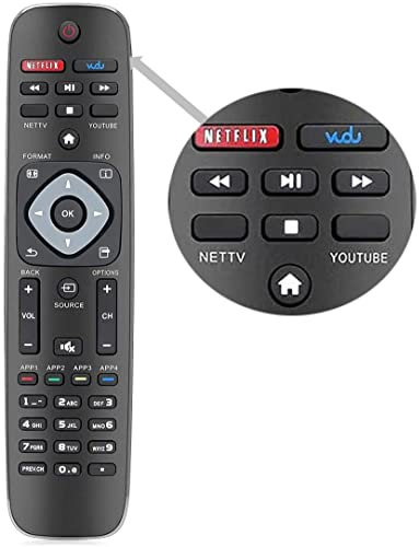 Universal Remote Control for Philips-Smart-TV Philips TV, Replacement for Philips LCD LED 4K UHD Smart TVs Remote