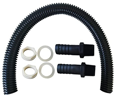 Yusheng Wellwasserschlauchleitungen - Knickfester Flexibler Schlauch Teichschlauchverbinder 1 Zoll/25mm - Knickfester 25-mm-ABS-Eimeranschlussschlauch für Springbrunnen und Teich