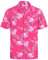 J.VER Sommerhemd Herren Kurzarm Hawaii Hemd Männer Flamingo Blumenhemden Kurzarm Strand Beilaufig Oberhemden Comfort Fit Atmungsaktive Shirt Rosa Flamingo 2XL