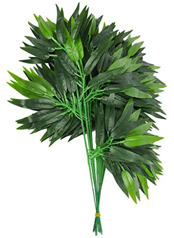 Colcolo 20pcs Branches de Plantes de Bambou Artificielles Vertes