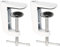 PATIKIL 0.29/M10 Filettatura Foro Scrivania Tavolo Montaggio Morsetto, 2pz Universale Regolabile C Forma Scrivania Morsetto per Microfono Braccio Scrivania Lampade Stand, Bianco