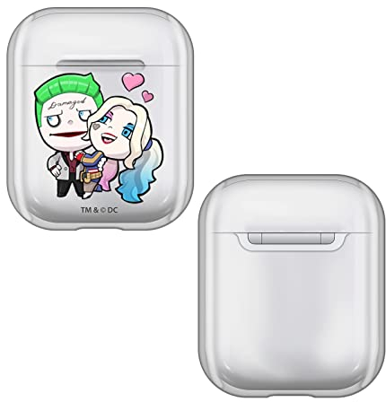 Head Case Designs Offizielle Suicide Squad 2016 Joker Und Harley Graphics Durchsichtig Harte Kristall Handyhülle Hülle Huelle kompatibel mit Apple AirPods 1 1st Gen / 2 2nd Gen Charging Case