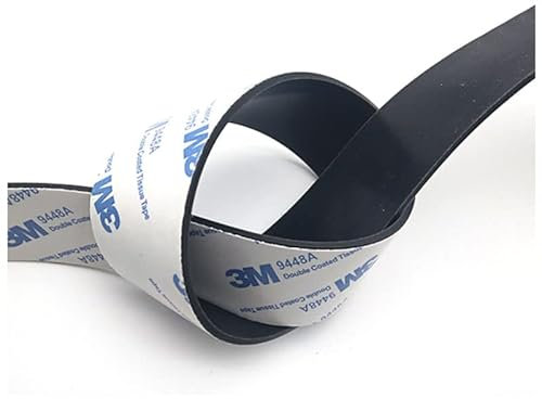 1Pc bande de caoutchouc de Silicone noir 3M bande d'étanchéité auto-adhésive anti-dérapant amortisseur joint d'étanchéité largeur 10-50mm épaisseur 0.5/1/2/3mm ( Size : 1000x10mm (1Pc) , Color : 0.5mm