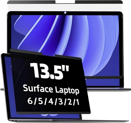 Mamol Magnetic Privacy Screen for 13.5 Inch Surface Laptop 6/5/4/3/2/1, Removable Anti Spy Glare Blue Light Filter, Microsoft Surface Laptop Privacy Screen Protector 13.5 in