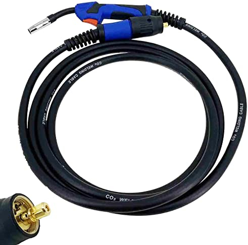 MB15AK MIG Schweißbrenner, Schlauchpaket Schutzgas Welding Torch Gun Hals mit 5 m flexible Kabelschweißpistole für MIG/MAG Schweißgerät Kohlendioxidschweißen