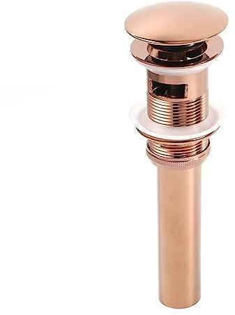 Piletta Lavandino Bagno Universale,Oro Rosa,Piletta Lavandino,Piletta Lavabo Bagno Pop Up,Con/senza Foro Troppopieno,Piletta A Rimbalzo In Rame Pieno,oro Rosa A