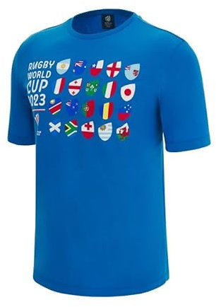 Macron T-Shirt Coupe du Monde de Rugby 2023 All Flag Homme (XXXXL)