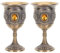 MAGICLULU 2st Metallkelch Schnapsbecher Bierbecher Teebecher Vintage Weinglas Weinkelch Eisgetränkebecher Wiederverwendbare Kaffeetasse Vintage Trinkglas Zinn-Legierung Muster Schnapsglas