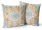 Snylcce 2er Set Boho Kissenbezüge Dekokissen 50 x 50 Samt Soft Kissenbezug Böhmischer Retro Ethno Dekorative Kissenhülle Zierkissenbezüge für Sofa Schlafzimmer Zuhause Dekoration Hellgelb