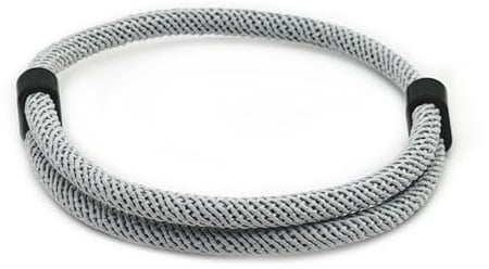 EVEMATE Paracord Armband aus Segeltau für Männer & Frauen | Verstellbares Surfer Segler Nylon Band | Einfaches dezentes Armband für den Alltag, Outdoor und Freizeit | Viele Farben (Grau)