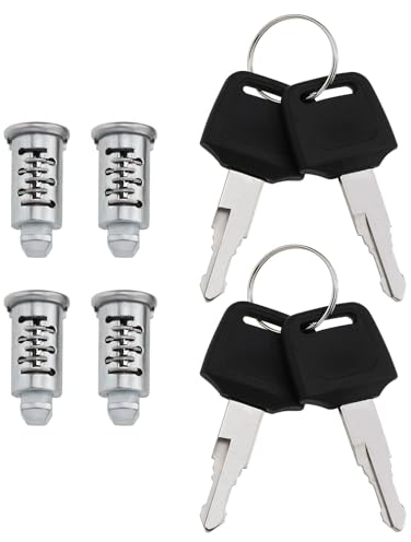 OTOTEC 4PCS Roof Rack Roof Box Barrel Security Locks Roof Cargo Lock for Bike Rack Roof Racks Ski Rack Cross Bars Towers Kayak Rack with Keys Suitable for hole size 12.5mm