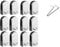 4/8/12 pcs Glass Clamps, 6-8-10-12mm Round Glass Clamps, Glass Mounting Brackets Glass Clips Holder 304 Stainless Steel Glass Bracket Flat Back for Balustrade Staircase Handrail (12pcs(10-12mm))