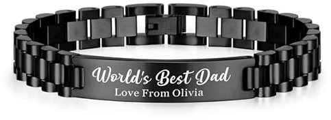 XUANPAI Armband Herren mit Gravur Edelstahl Armband mit Namen Panzerkette Silber Vergoldet Schwarz Armkette Herren Personalisierte Geschenke Männer Weihnachten Hochzeitstag Geburtstag Valentinstag