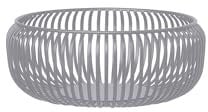 Blomus -LITO- Bowl | Obstschale aus hochwertigem Stahl | Dekoschale mit Streben in Steel Gray | Größe M | 9,5H Ø 25 cm