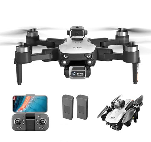 OBEST Brushless Motor Drone with 1080P Camera for Adults, Obstacle Avoidance, Foldable, APP Control, RC Toy, 2 Batteries, Christmas Birthday Gifts