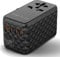 140W Universal Travel Adapter, ocdun GaN III International Plug Adaptor with 1 USB A & 3 USB C Ports, Worldwide Power Outlet Travel Adapter for UK to US, Europe, AUS, Ireland, Thailand (Black)