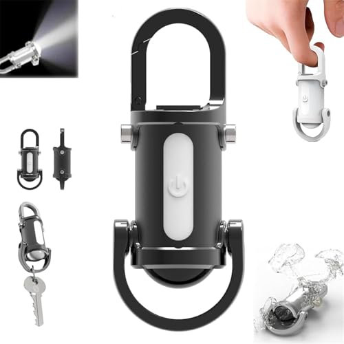 SAISAIXU Mini Linterna, Linterna 3 en 1, Cargador portátil y Llavero, Mini Linterna Impermeable, Linterna LED pequeña para emergencias