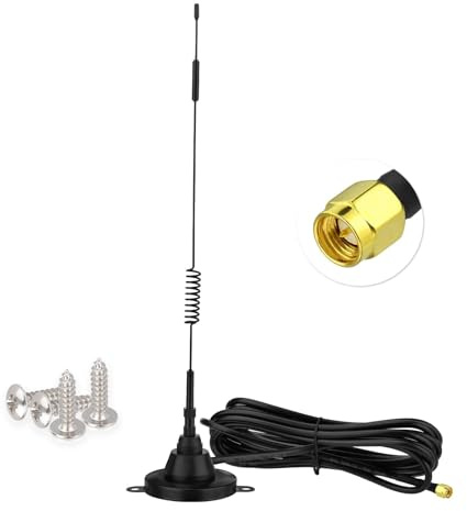 SUPERBAT 4G LTE Antenne 7dbi 698-2700MHZ mit Magnetfuß 3m RG58 SMA Stecker Verlängerungskabel Antenne Kompatibel mit 4G Lot LTE Router Cellular Gateway CPE Router Fahrzeug Mobile Cellular Verstärker