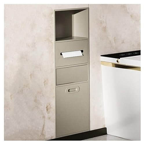 GLFNB Niche de Douche Murale en Acier Inoxydable pour Salle de Bain et Cuisine, étagères murales encastrées avec Poubelle Marron (30 x 86 x 14 cm)