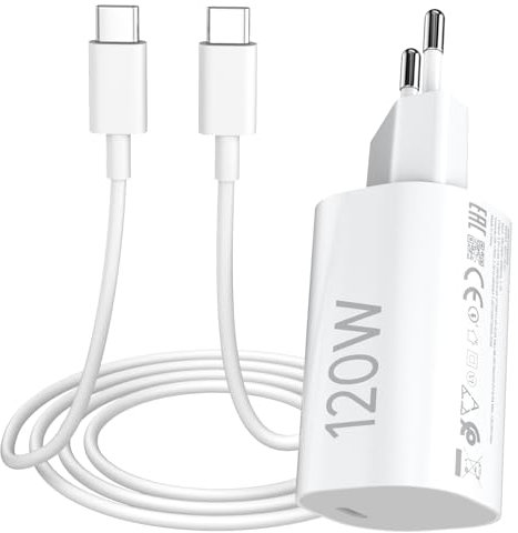 120W Turbo Cargador Rápido con USB C Cable 1M para Xiaomi 15 14 13 Ultra 14T 13 12T 11 POCO F6 X7 Pro Adaptador de Cargador Rápido 120W Carga Turbo Cable USB Tipo C para Redmi Note 14 13 12 11S 10 Pro