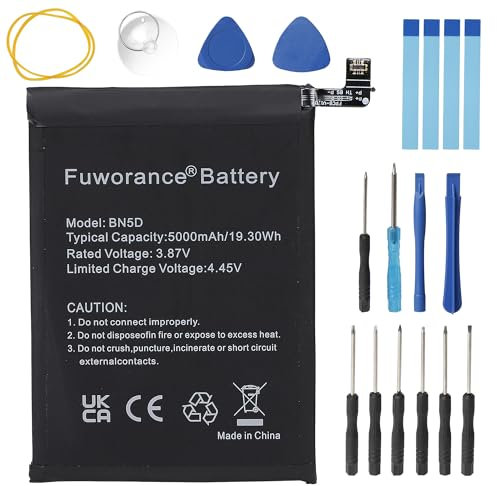 Fuworance 5000mAh 3.87V BN5D Batterie de Remplacement Compatible avec Xiaomi Redmi Note 11/Note 11S/Poco M4 Pro 4G Téléphone Mobile Batterie li-ION Rechargeable Grande capacité +la Trousse à Outils