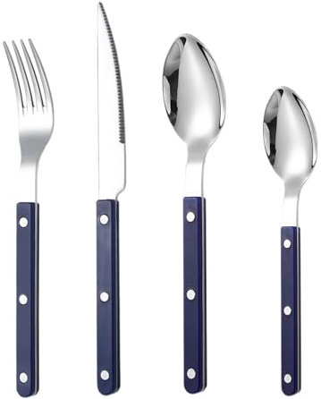 Set di posate moderne, posate di servizio, 4 cucchiaini da tè in francese, utensili da cucina lavabili in lavastoviglie