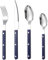 Set di posate moderne, posate di servizio, 4 cucchiaini da tè in francese, utensili da cucina lavabili in lavastoviglie