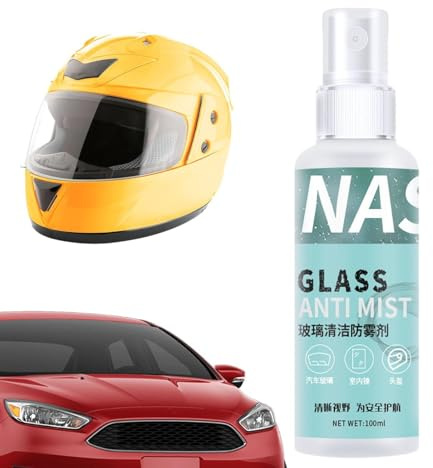 Weqizuerqi 100ml Auto Antibeschlag Sprühmitte, Anti Beschlag Spray Helm Visier, Motorradhelm Anti Beschlag Spray, Für Schwimmbrillen, Brillen, Windschutzscheiben, Motorradhelm-Visiere