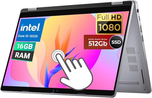 Dell Latitude 5310 Ordinateur portable professionnel 2 en 1 à écran tactile 13,3 FHD, Intel Core i5-10210, 16 Go de RAM, SSD 512 Go, clavier américain, Win 10 Pro (reconditionné)