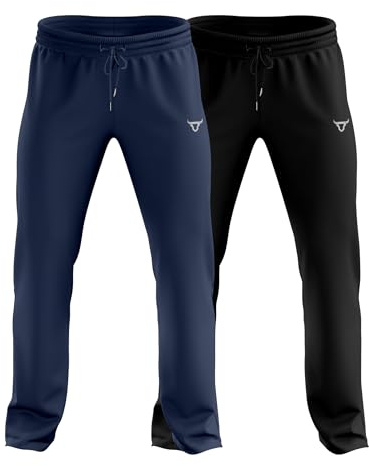 Lot de 2 Pantalons de survêtement pour Homme, légers, avec Poches zippées et Cordon de Serrage, pour Le Sport, la Course à Pied, la Gym et l'entraînement