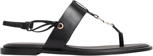Calvin Klein Damen Round Flat SNDL Thong LTH Hdw Hw0hw02926 Flache Sandalen