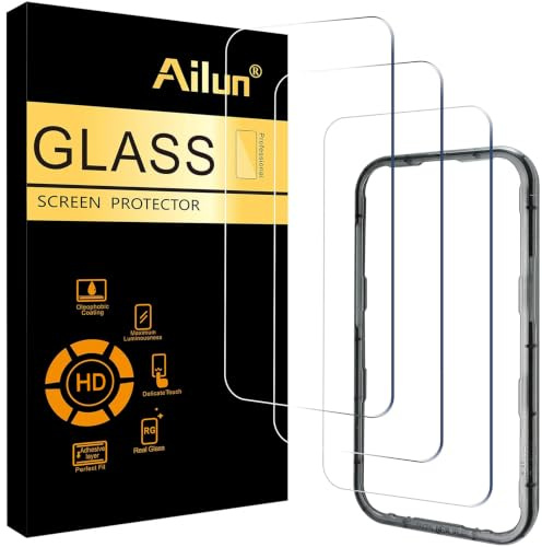 Ailun 3 Pack Screen Protector for iPhone Air, Tempered Glass | 6.5 Inch, Installation Frame, Tempered Glass, Sensor Protection, Dynamic Island Compatible, Case Friendly