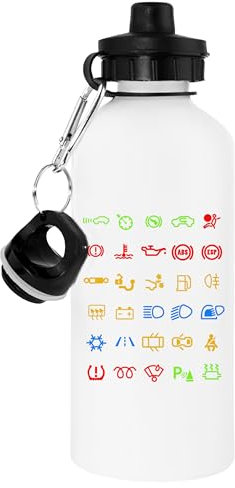 Oldrytee Conosci Le Spie Luminose Della Tua Auto Borraccia Termica Bianca Flask