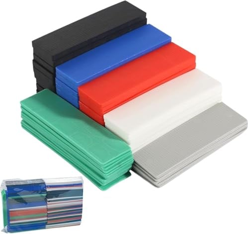 Abstandshalter Kunststoff 102 Stück 28 x 100 mm Unterlegplatten Kunststoff | 1/2/3/4/5/6 mm Dicke Verglasungsklötze Dauerhaft Unterlegplatten Distanzklötze Abstandhalter Fenster Fensterklötze