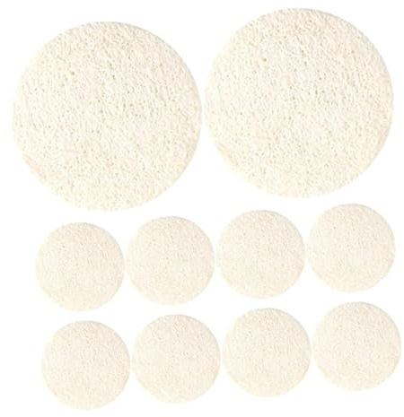 Luffa Peelingpads Beige für Gesicht, Natürliche 10 Stück