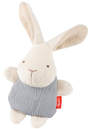 sigikid Greifling Bär, sigibaby - Babyspielzeug zum Greifen, Entdecken und Spielen mit Rassel Geschenk für Babys ab Geburt (grau)