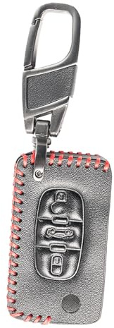 Etui Clés Télécommande De Voiture avec Porte-clés pour Citroen C2 C3 C5 C6 C8 DS3 DS4