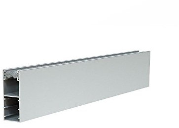 Führungsschiene aus Alu für Mini Vorbaurollladen Rolladen 53x22mm + Bürstendichtung | 100cm, Farbe Silber
