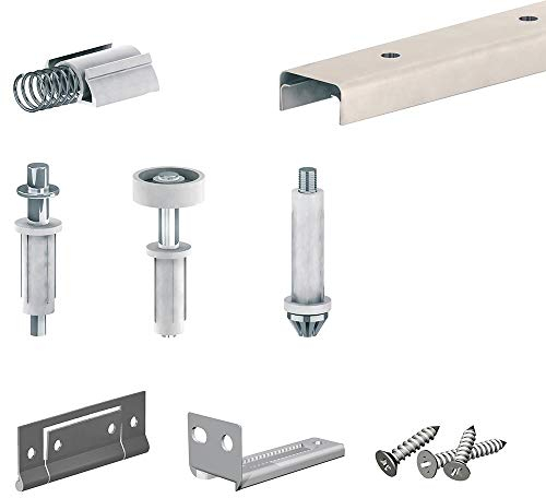Système coulissant pliant SLID'UP 200 pour porte de placard 2 panneaux - rail 908 mm - 14 kg