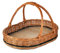 PM24 MyBer® Tablett Serviertablett Korb aus Weide für Obst Brot Gebäck Weidentablett Weidenkorb Tragekorb Tragetablett Maße B/T/H: 44/30/8cm(25cm mit Henkel) braun Handarbeit K2-137