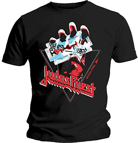 T-Shirt # Xxl Black Unisex # British Steel Hand Triangle