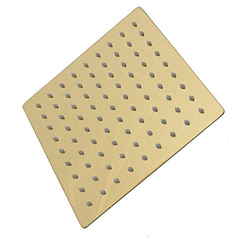 25cm Regendusche Regenbrause Brause Duschkopf Duscharmatur Kopfbrause (Gold02)
