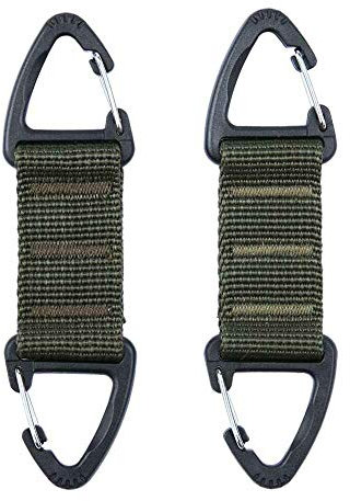 Doppelte Karabiner-Haken 2er Pack Oliv