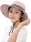 WITERY Women's Sun Hats UPF 50+ Ladies Wide Brim Sun Hat with Back Hole for Pony Tail Adjustable for Big Heads UV Protection Hats Breathable Packable Bucket Hat with Chin String(Pink)