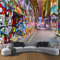 JINFANGBZ Tapete Fototapete 3d Effekt Straßen Graffiti Wandbild Wandtapete Hauptdekorationen für Wohnzimmer Schlafzimmer, 350cm x 256cm