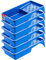 KADAX Vaschetta per colorare, ciotola in plastica, ciotola per pittura, ciotola per verniciare con pratico manico piccolo, vasca per verniciare, accessorio leggero (6, blu)