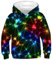 Ocean Plus Jungen Kapuzenpullover Bunt Teens Hoodie Kinder Langarm Pulli mit Kapuzen Sweatshirt Unisex Pullover (XS (Körpergröße: 115-120cm), Bunte Lichter)