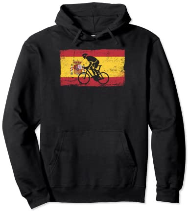España Bandera Patriótica España Ciclista Bicicleta Ciclismo Sudadera con Capucha