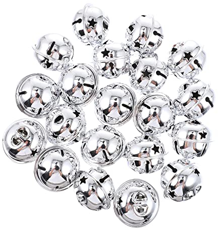 20stücke Mini Glöckchen Zum Basteln: Kleine Glöckchen Zum Basteln Metallglöckchen Optimal Für Glöckchenstäbe Hochzeit,DIY Weihnachten Dekoration,katzenspielzeug-30 MM